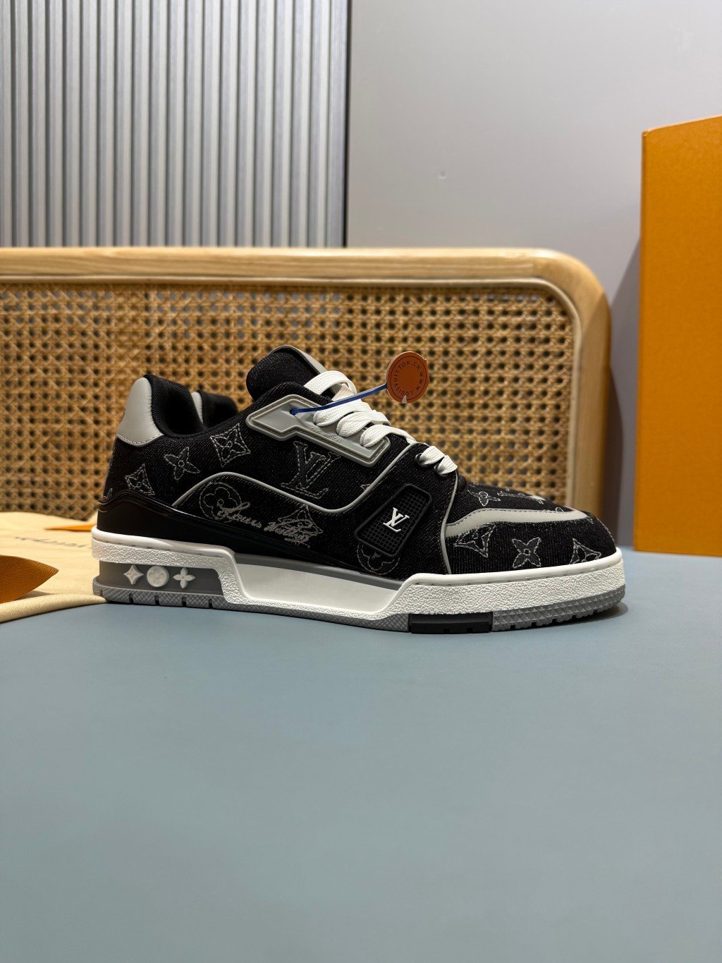 Sneakers Trainer Denim 'Denim Noir Blanc' — vue 21