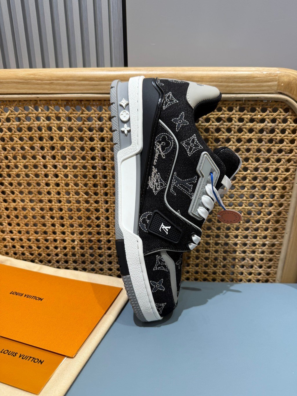 Sneakers Trainer Denim 'Denim Noir Blanc' — vue 34