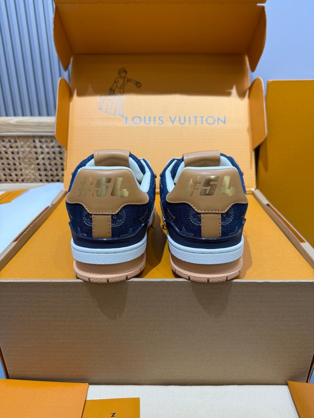 Sneakers Trainer Denim 'Denim Camel' — vue 3