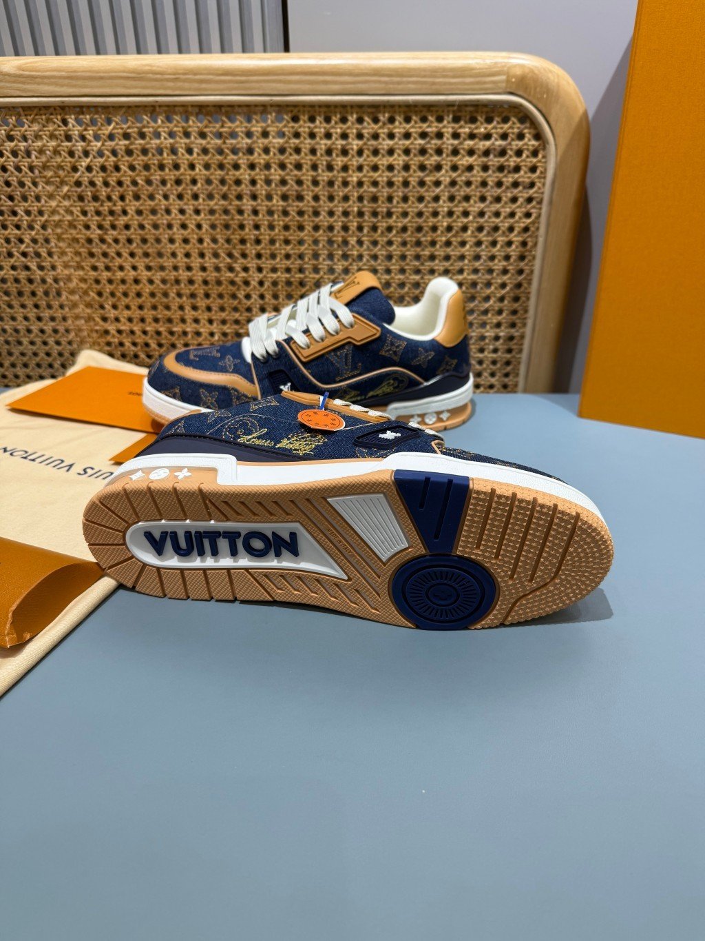 Sneakers Trainer Denim 'Denim Camel' — vue 18