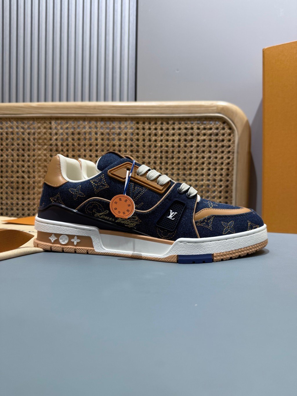 Sneakers Trainer Denim 'Denim Camel' — vue 21