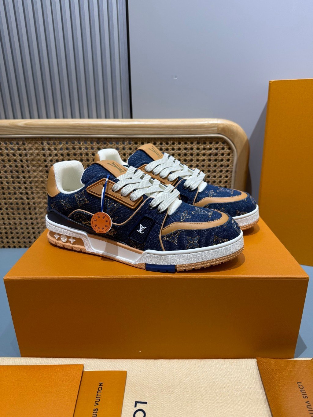 Sneakers Trainer Denim 'Denim Camel' — vue 27
