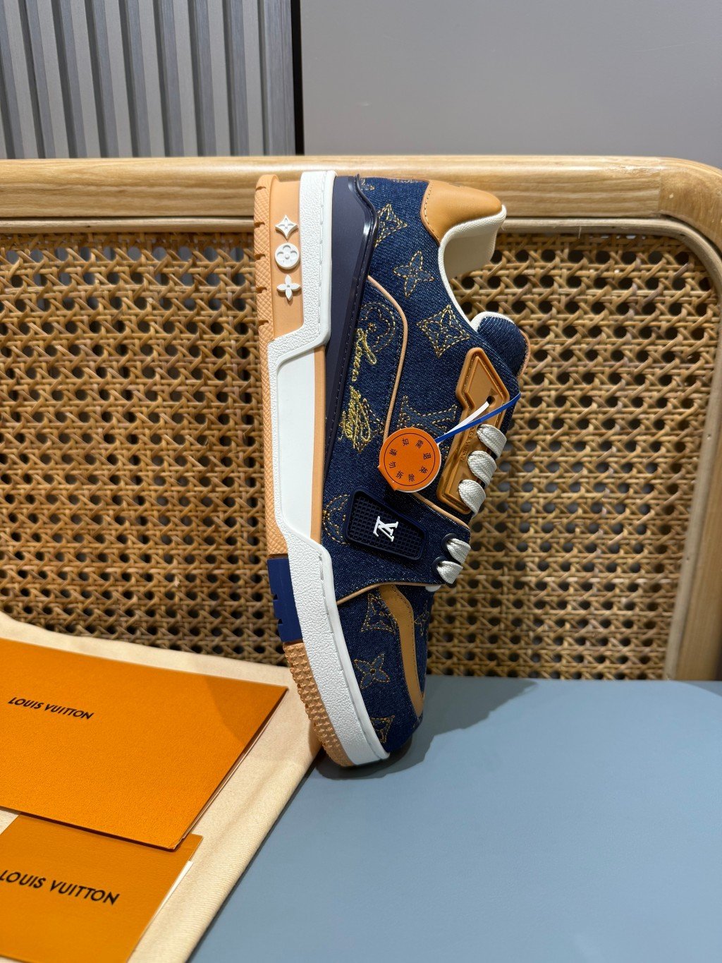 Sneakers Trainer Denim 'Denim Camel' — vue 34