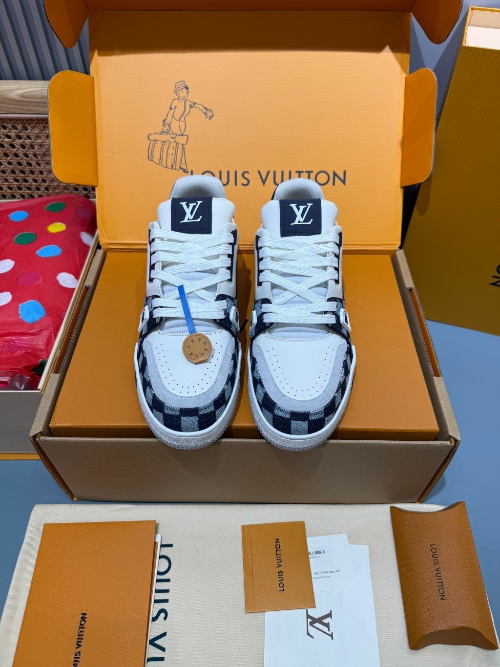 Sneakers Trainer 'Blanc Noir Zébré' — vue 5