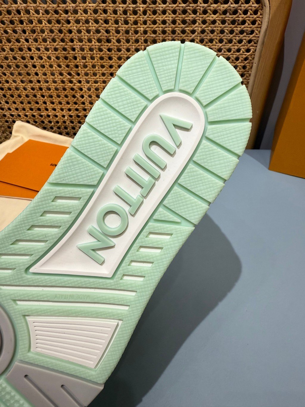 Sneakers Trainer 'Blanc Vert Menthe' — vue 10
