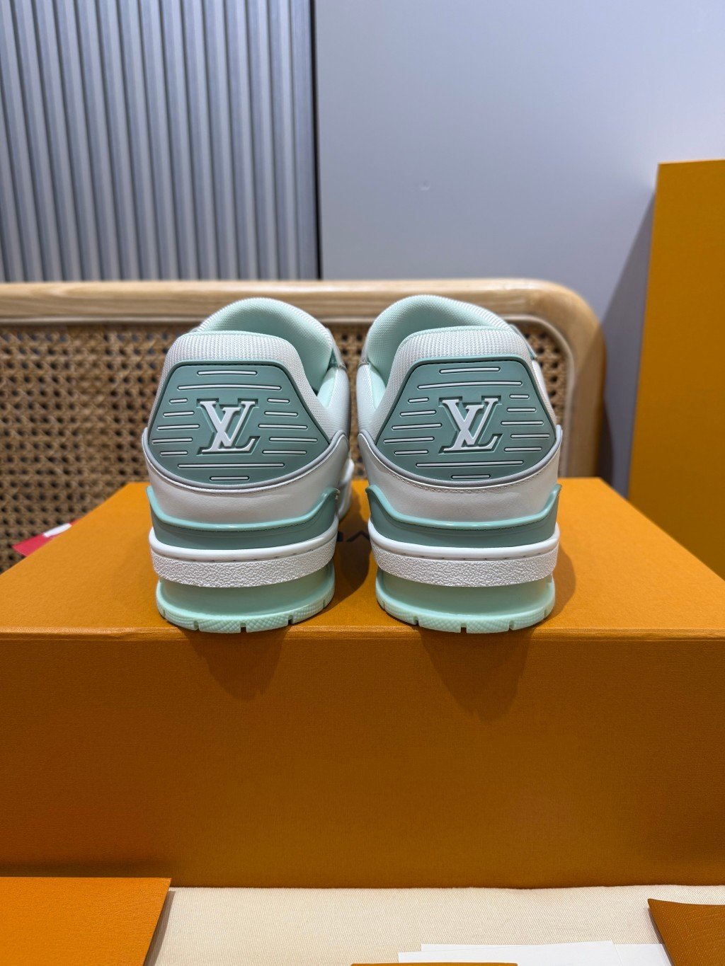 Sneakers Trainer 'Blanc Vert Menthe' — vue 26