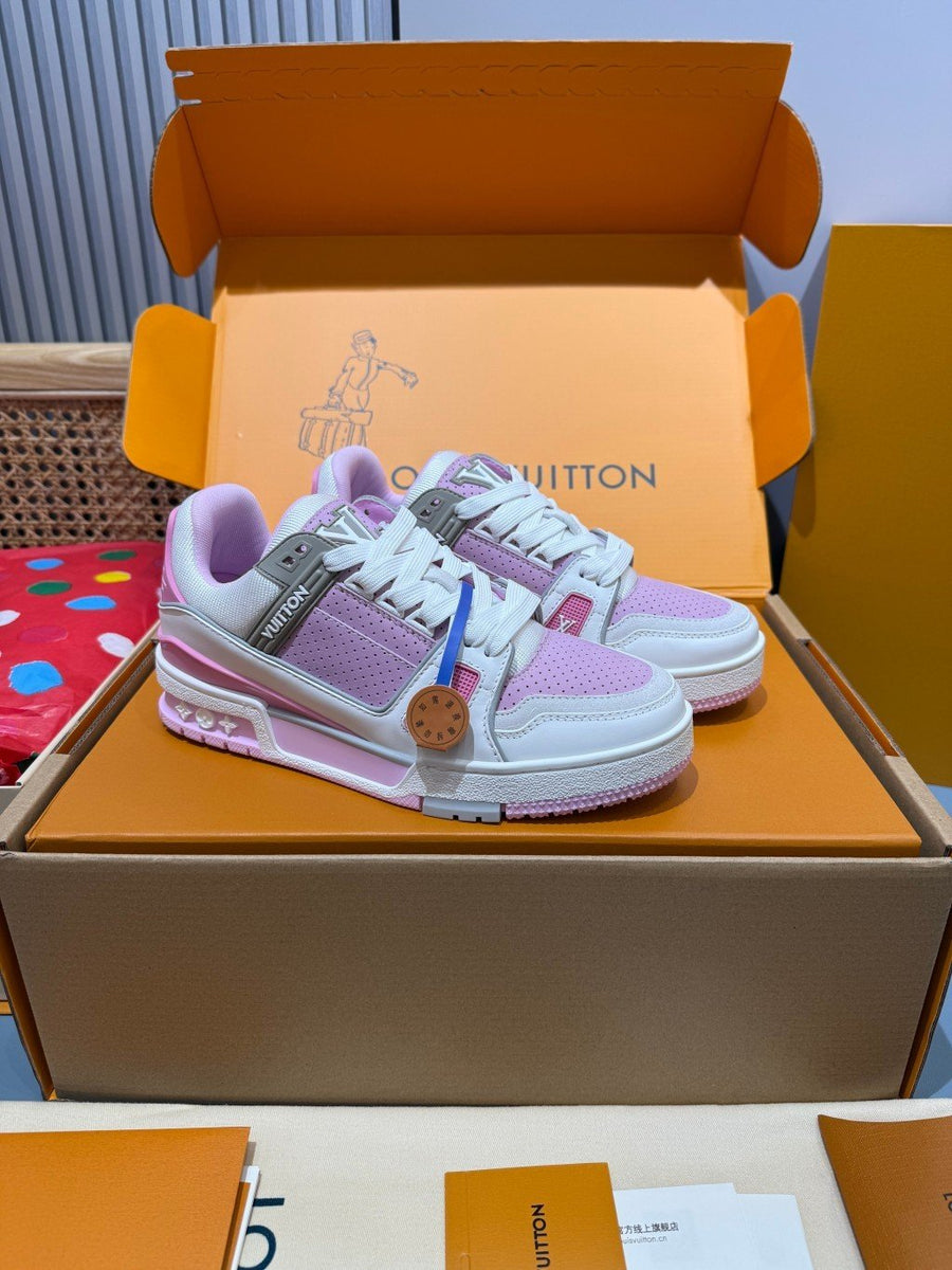 Sneakers Trainer 'Blanc Rose Pastel'