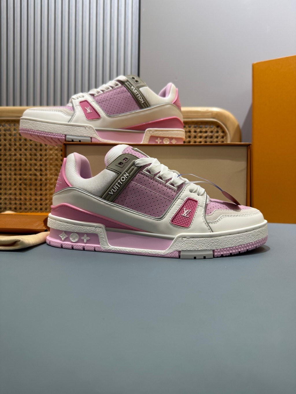 Sneakers Trainer 'Blanc Rose Pastel' — vue 30