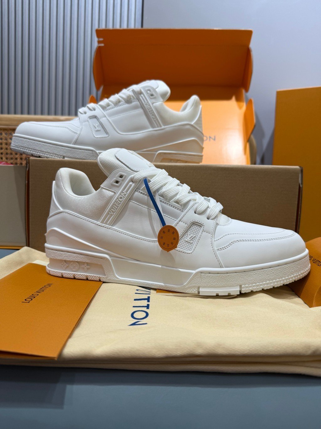Sneakers Trainer 'Blanc Perle' — vue 2