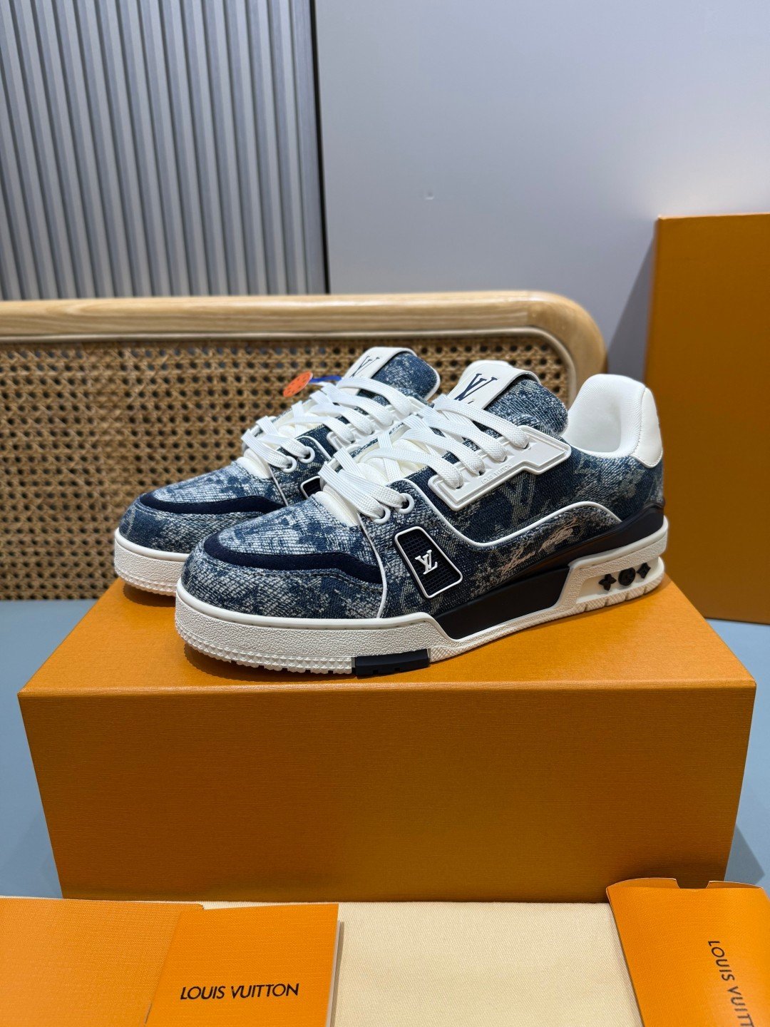 Sneakers Trainer Denim 'Denim Délavé Bleu' — vue 3