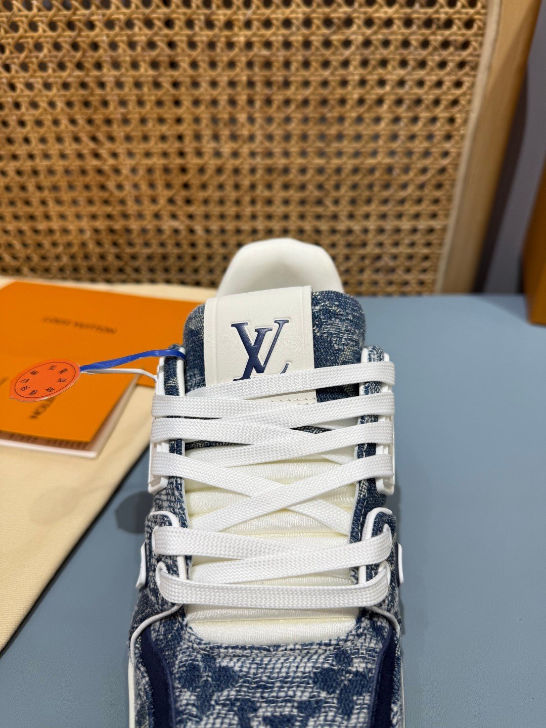 Sneakers Trainer Denim 'Denim Délavé Bleu' — vue 8