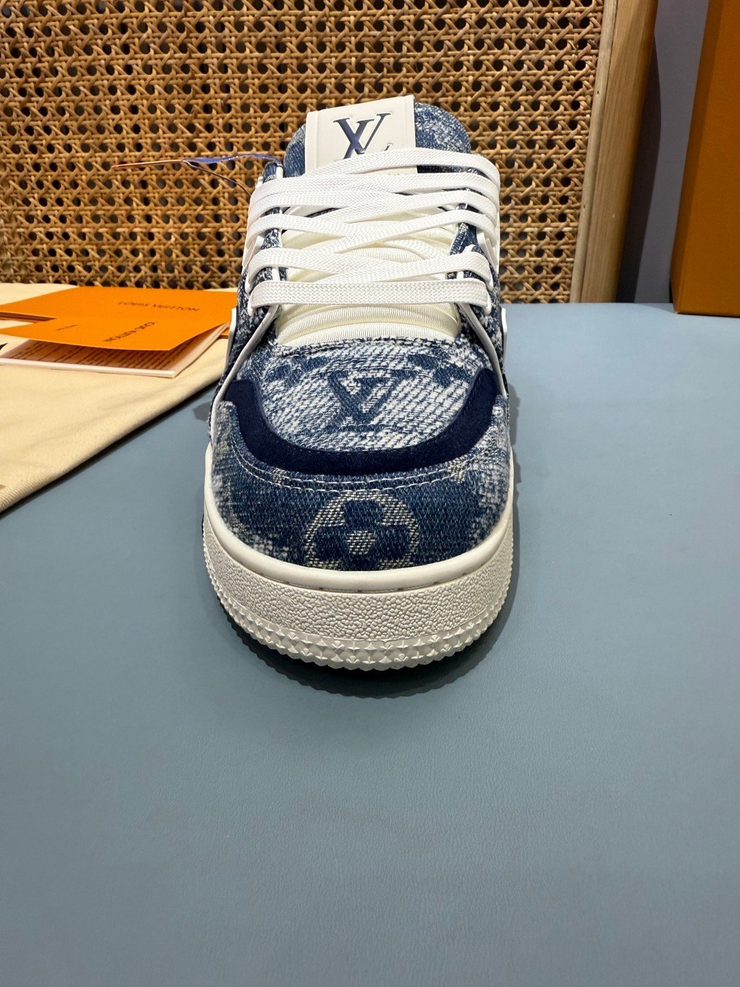 Sneakers Trainer Denim 'Denim Délavé Bleu' — vue 9
