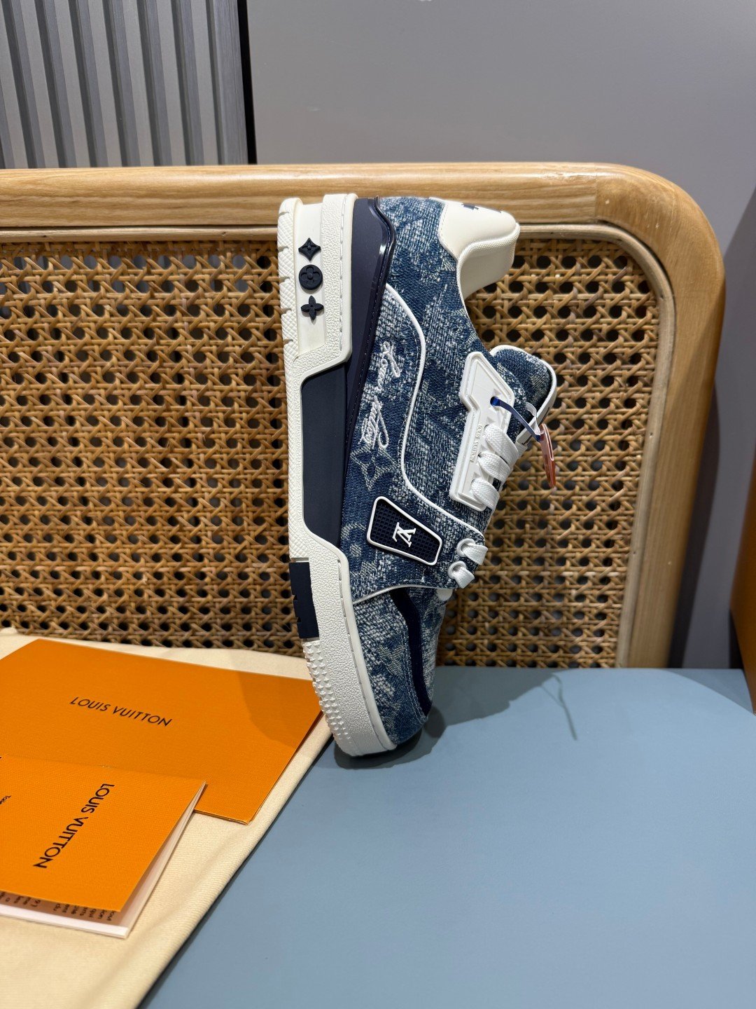 Sneakers Trainer Denim 'Denim Délavé Bleu' — vue 14