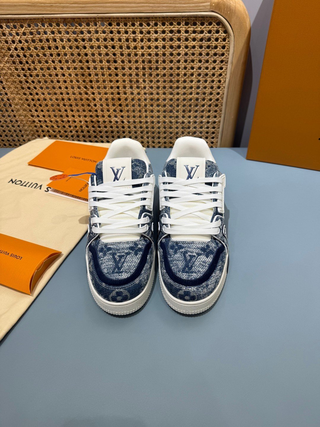 Sneakers Trainer Denim 'Denim Délavé Bleu' — vue 18