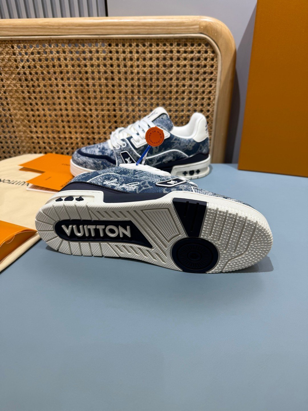 Sneakers Trainer Denim 'Denim Délavé Bleu' — vue 19