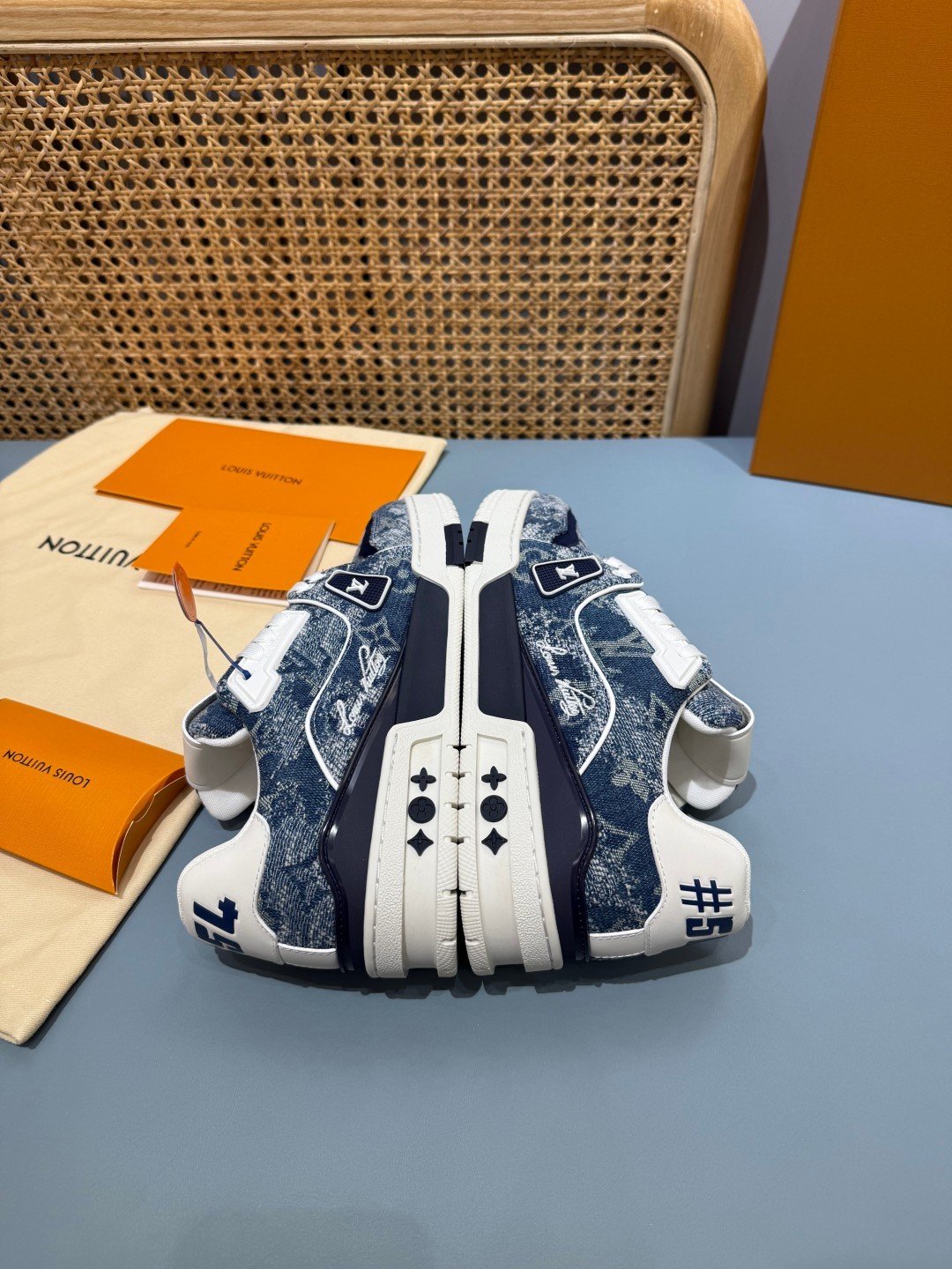 Sneakers Trainer Denim 'Denim Délavé Bleu' — vue 20