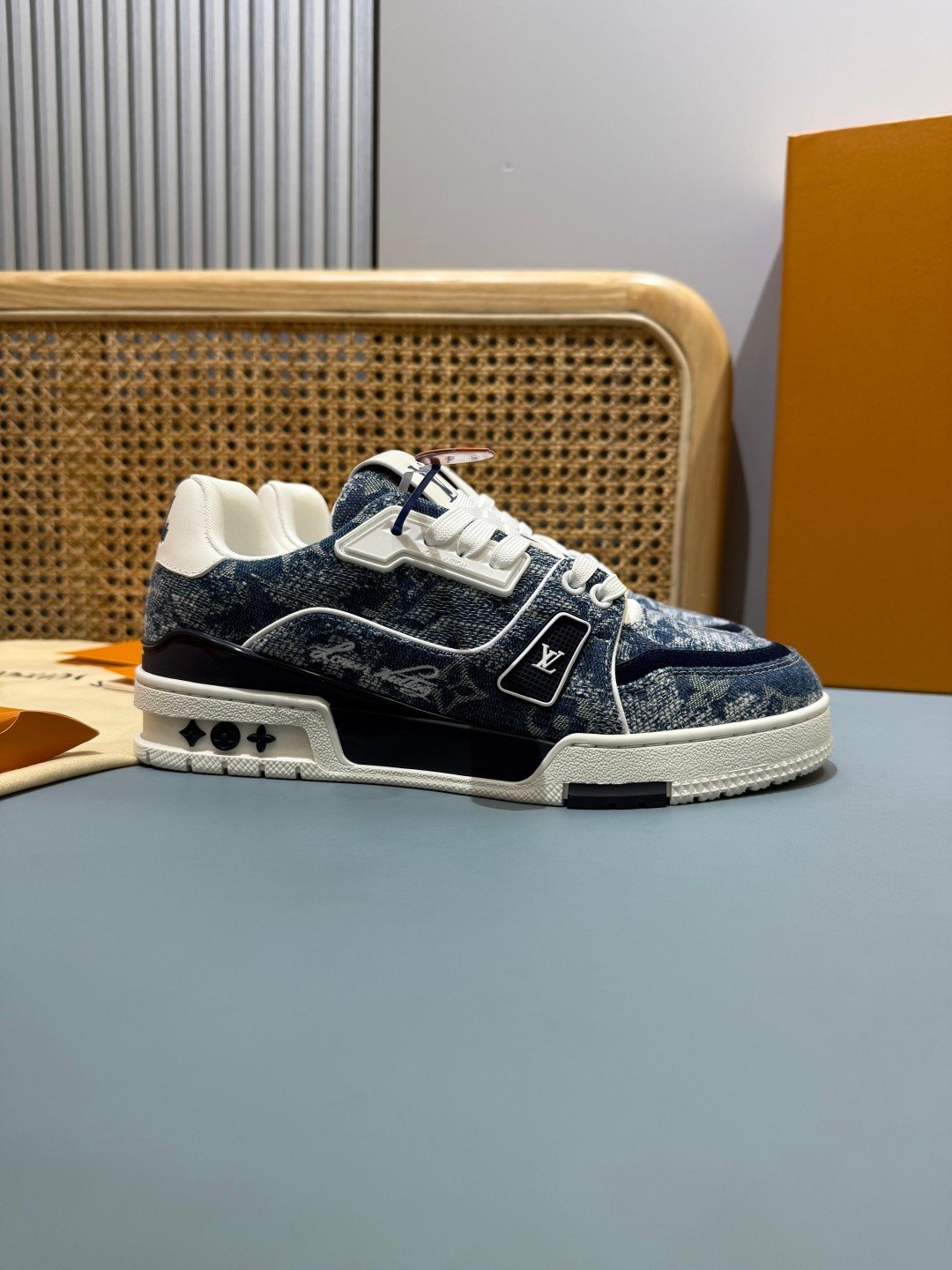 Sneakers Trainer Denim 'Denim Délavé Bleu' — vue 22