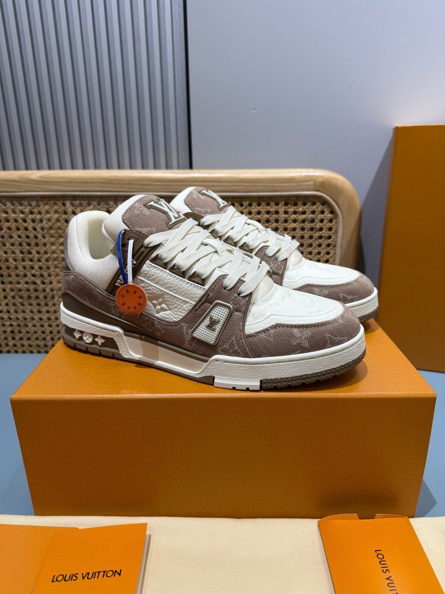 Sneakers Trainer Denim 'Denim Brodé Marron'