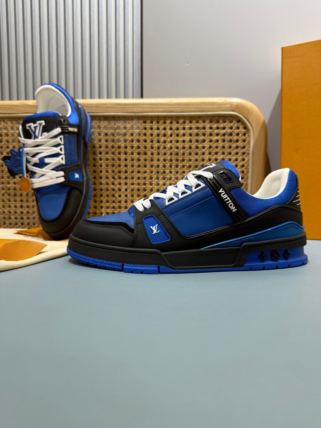 Sneakers Trainer 'Noir Bleu Roi'