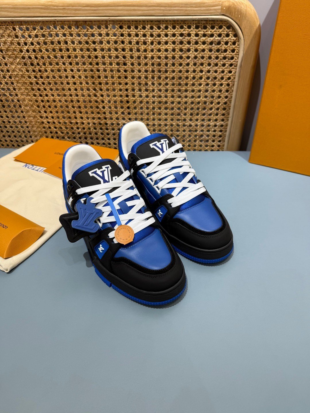 Sneakers Trainer 'Noir Bleu Roi' — vue 15
