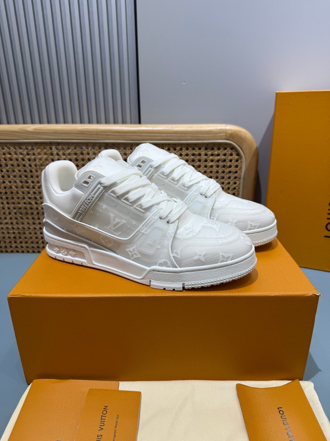 Sneakers Trainer 'Blanc Glacé'