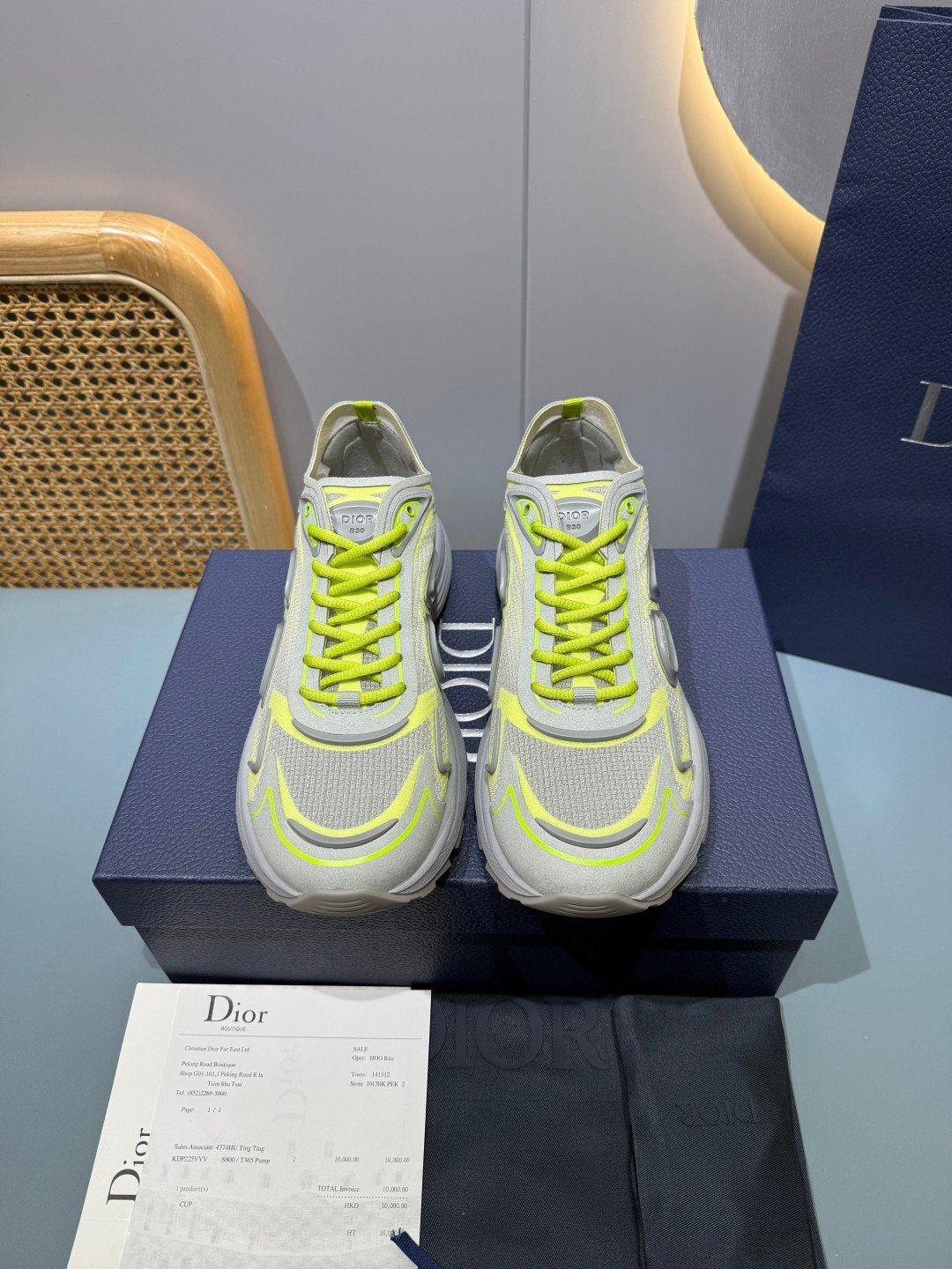 Sneakers B30 Countdown 'Gris et Jaune Fluo' — vue 2