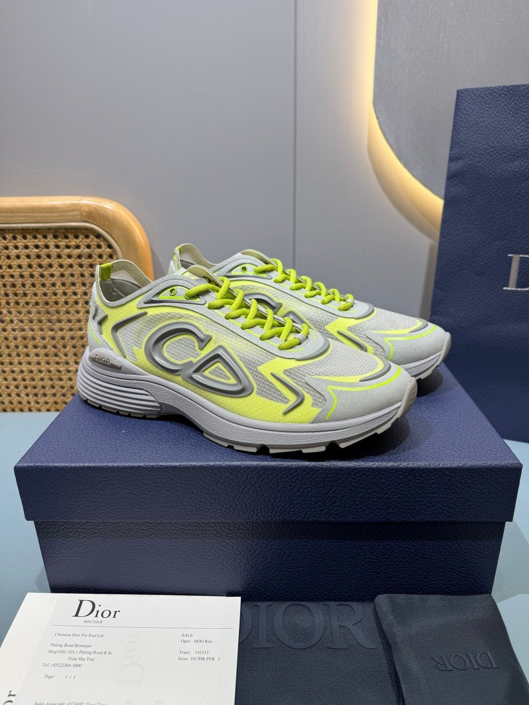 Sneakers B30 Countdown 'Gris et Jaune Fluo' — vue 3