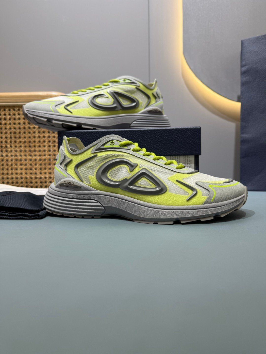Sneakers B30 Countdown 'Gris et Jaune Fluo' — vue 5