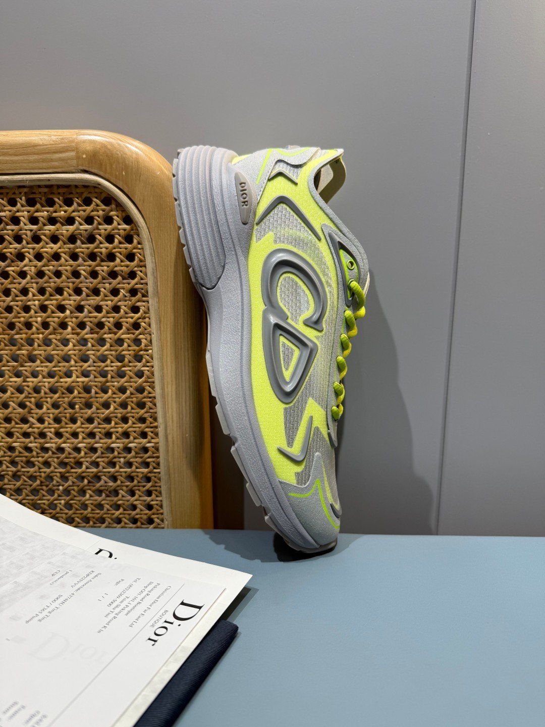 Sneakers B30 Countdown 'Gris et Jaune Fluo' — vue 14