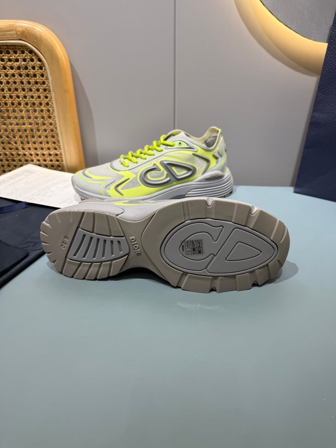 Sneakers B30 Countdown 'Gris et Jaune Fluo' — vue 19
