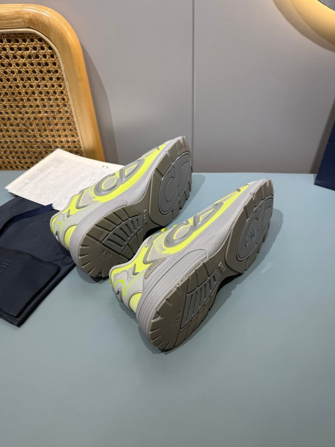 Sneakers B30 Countdown 'Gris et Jaune Fluo' — vue 23