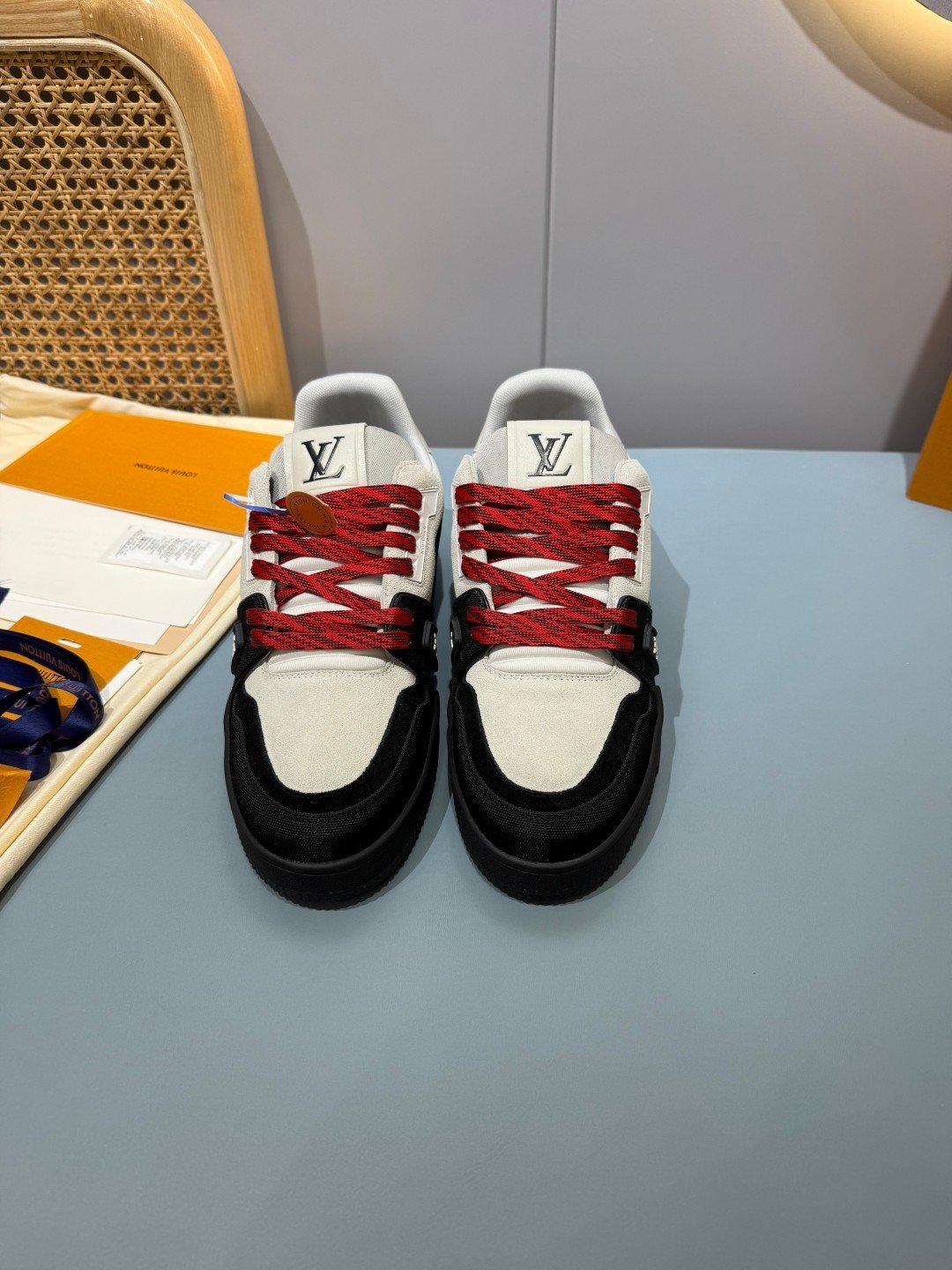 Sneakers Trainer 'Blanc Noir Rouge' — vue 18