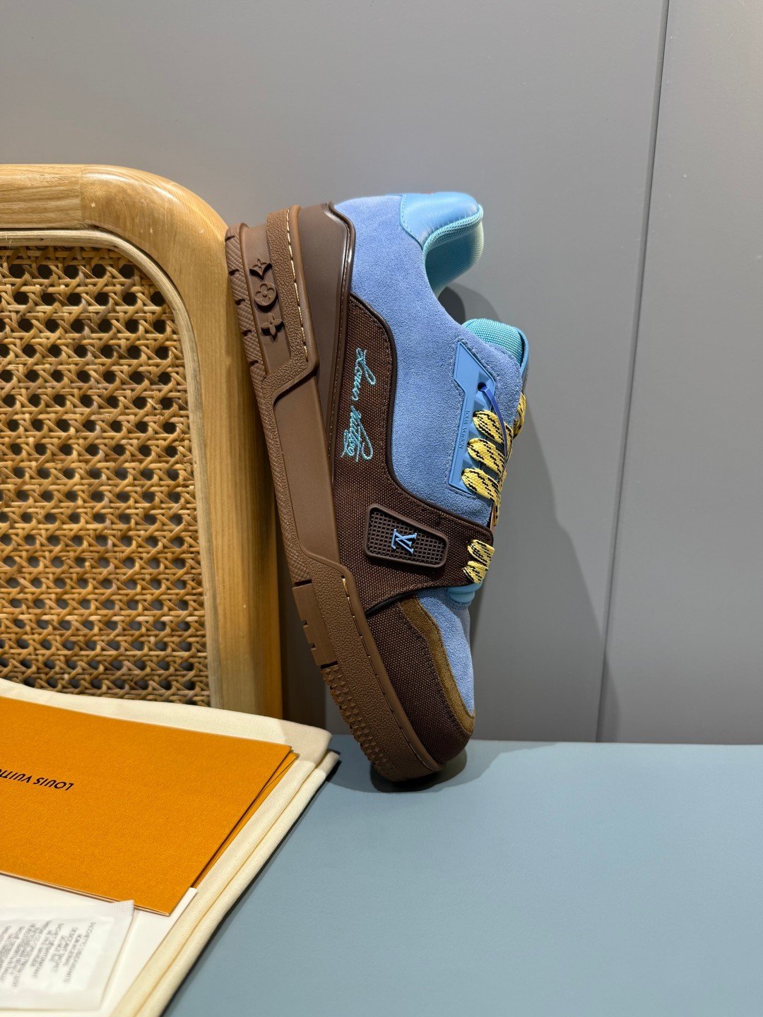 Sneakers Trainer 'Bleu Marron' — vue 14