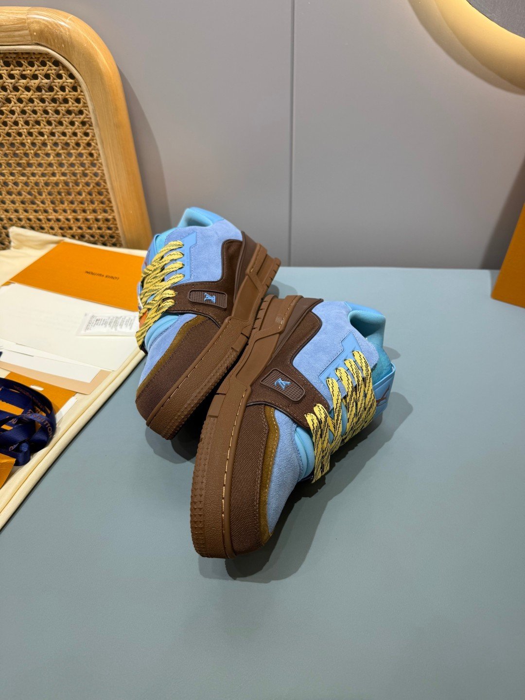 Sneakers Trainer 'Bleu Marron' — vue 15