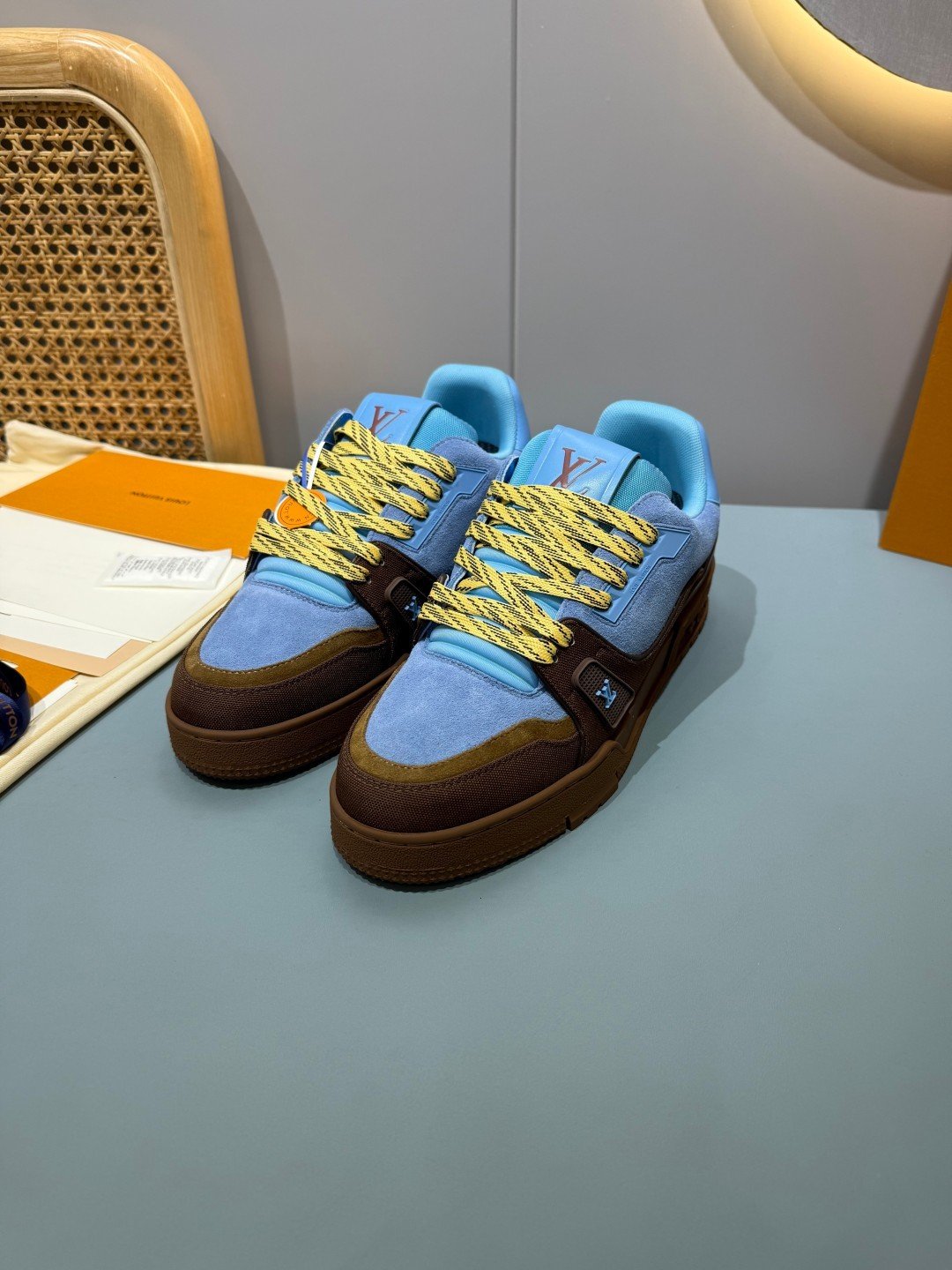 Sneakers Trainer 'Bleu Marron' — vue 16