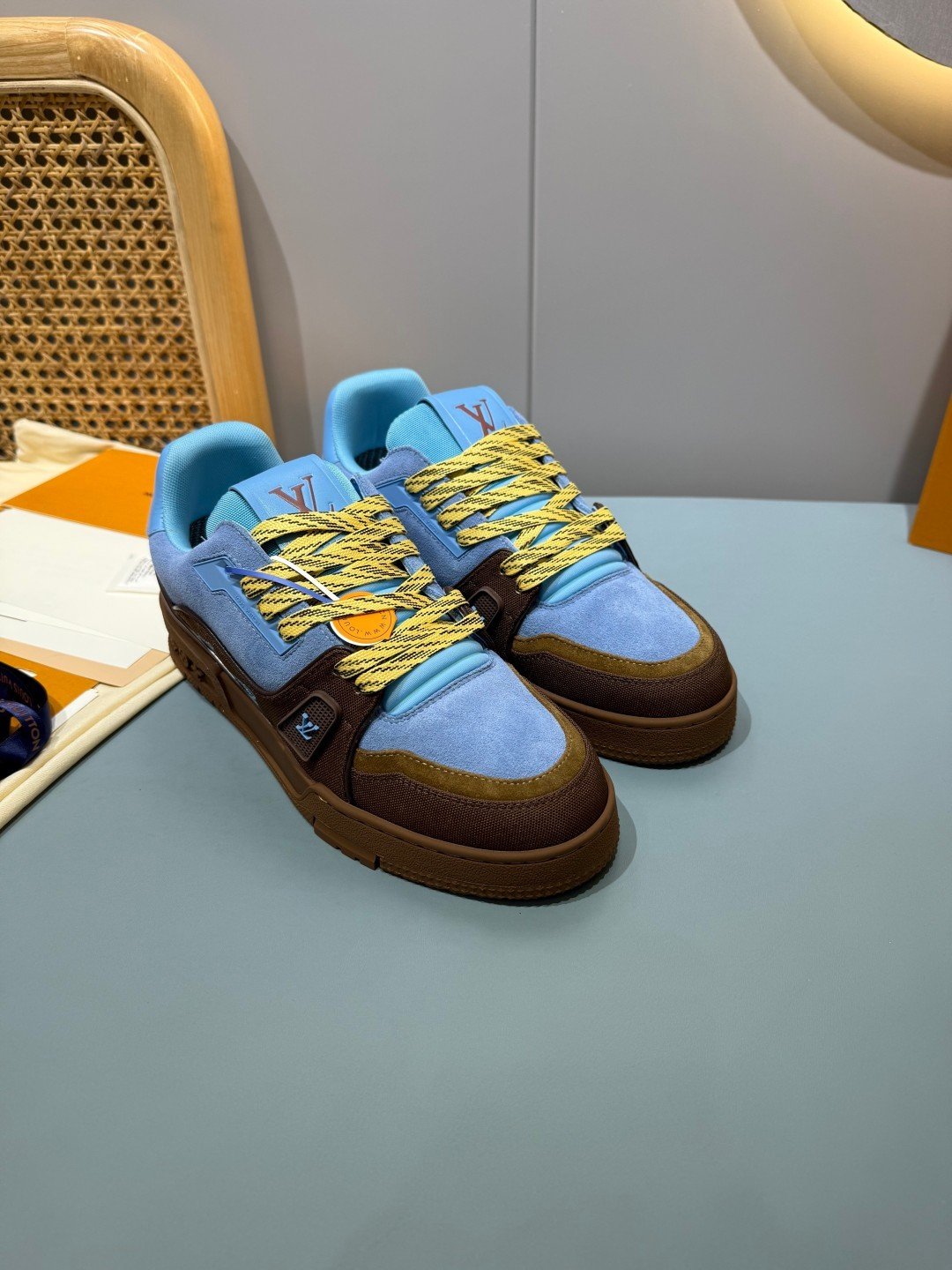 Sneakers Trainer 'Bleu Marron' — vue 17