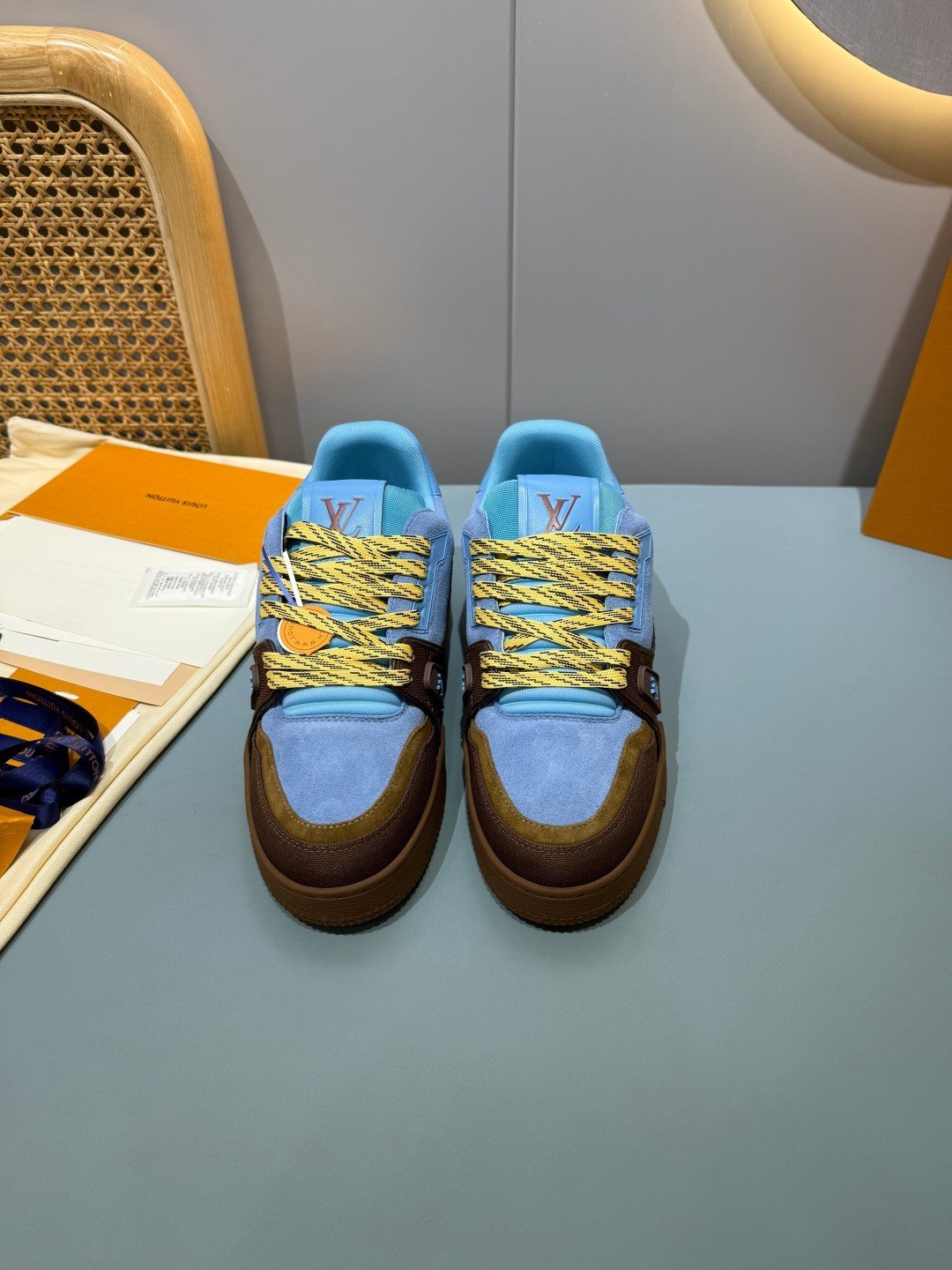 Sneakers Trainer 'Bleu Marron' — vue 18