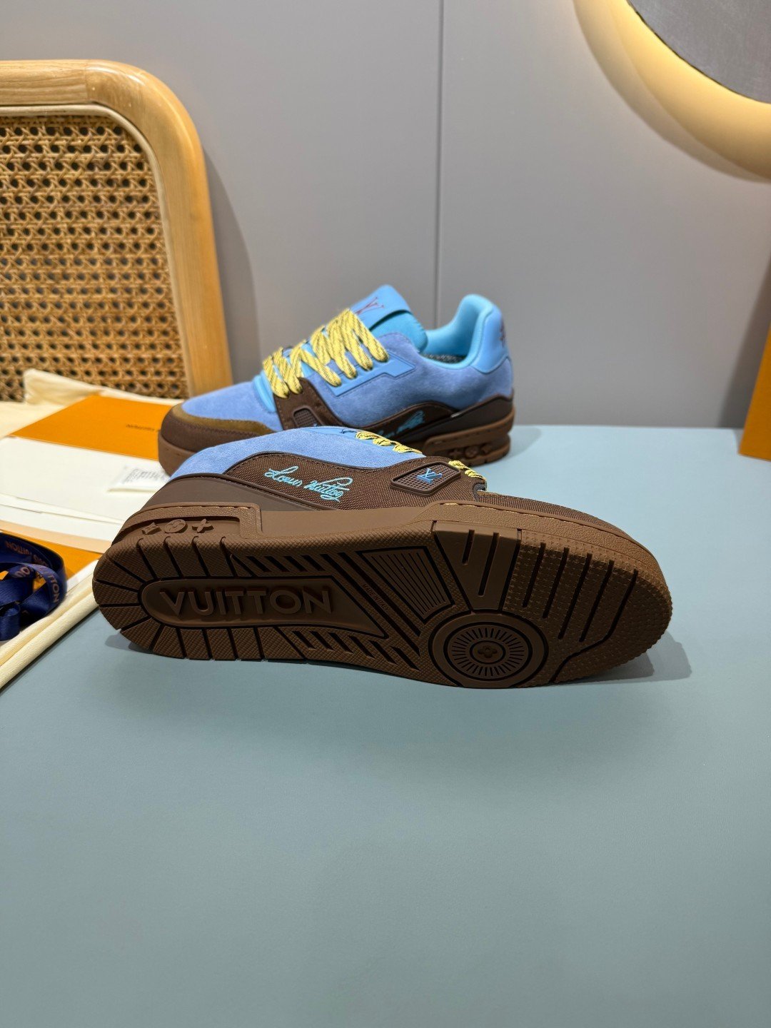Sneakers Trainer 'Bleu Marron' — vue 19