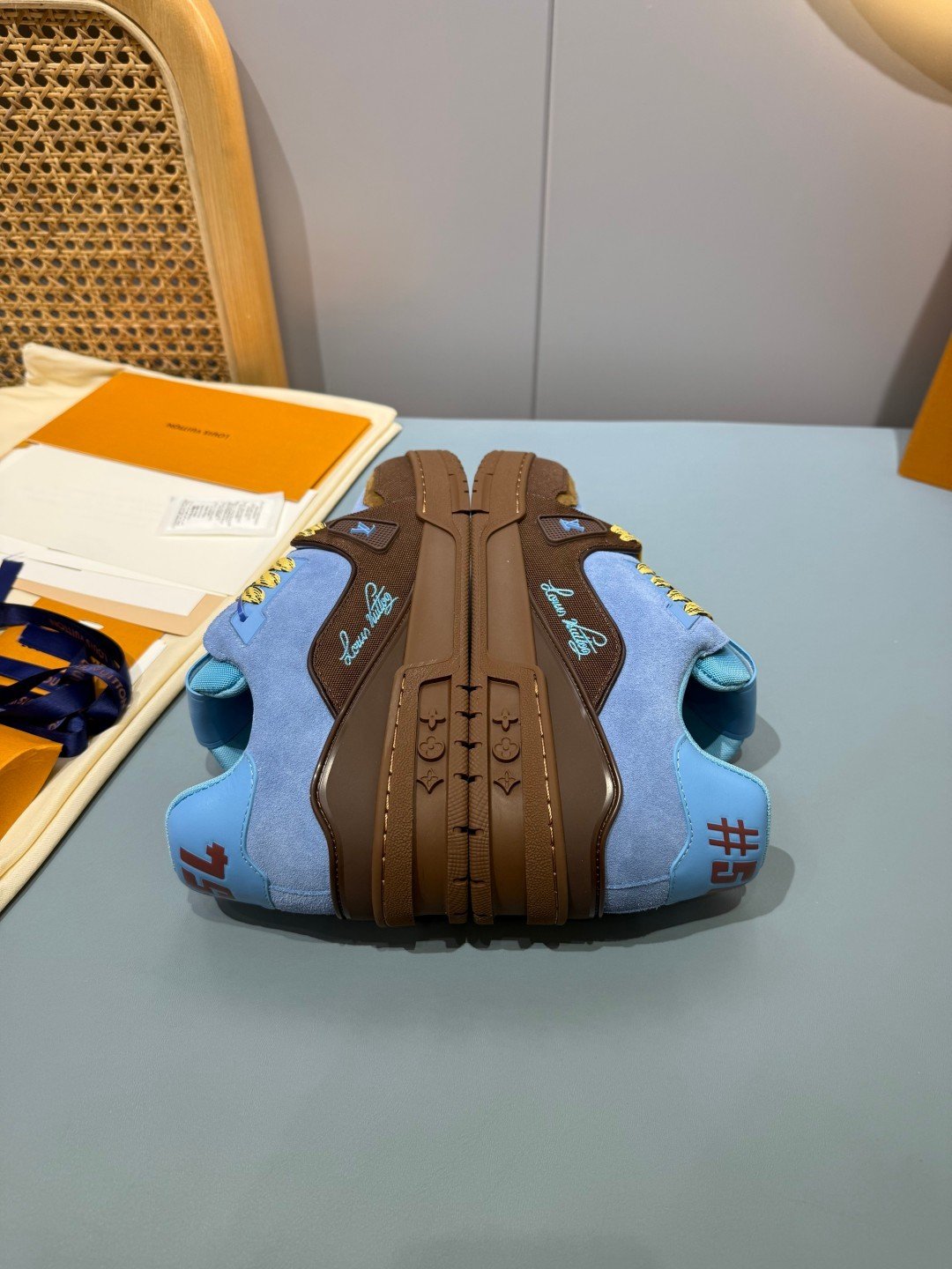 Sneakers Trainer 'Bleu Marron' — vue 20