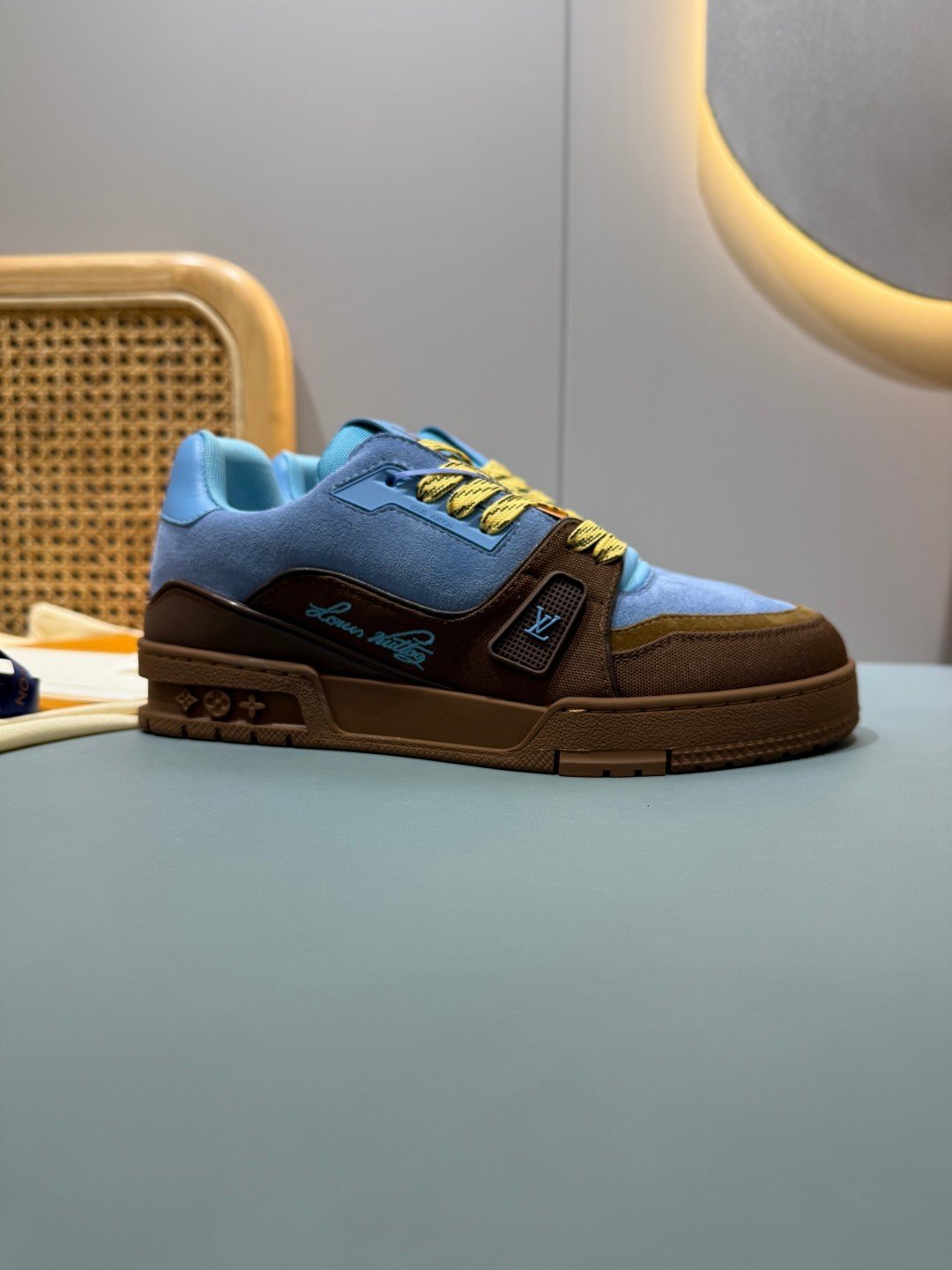 Sneakers Trainer 'Bleu Marron' — vue 22