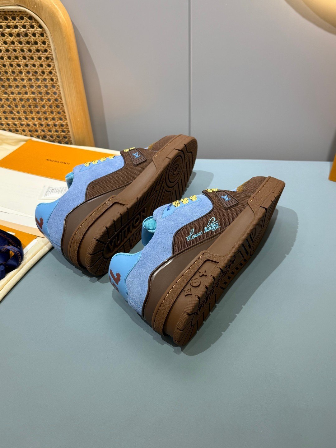 Sneakers Trainer 'Bleu Marron' — vue 23