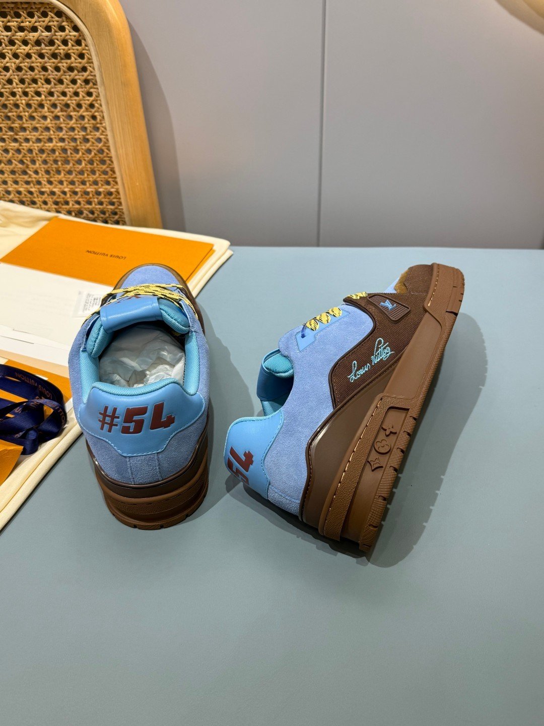 Sneakers Trainer 'Bleu Marron' — vue 24