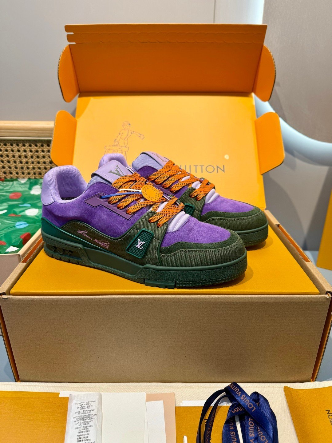 Sneakers Trainer 'Violet Vert'