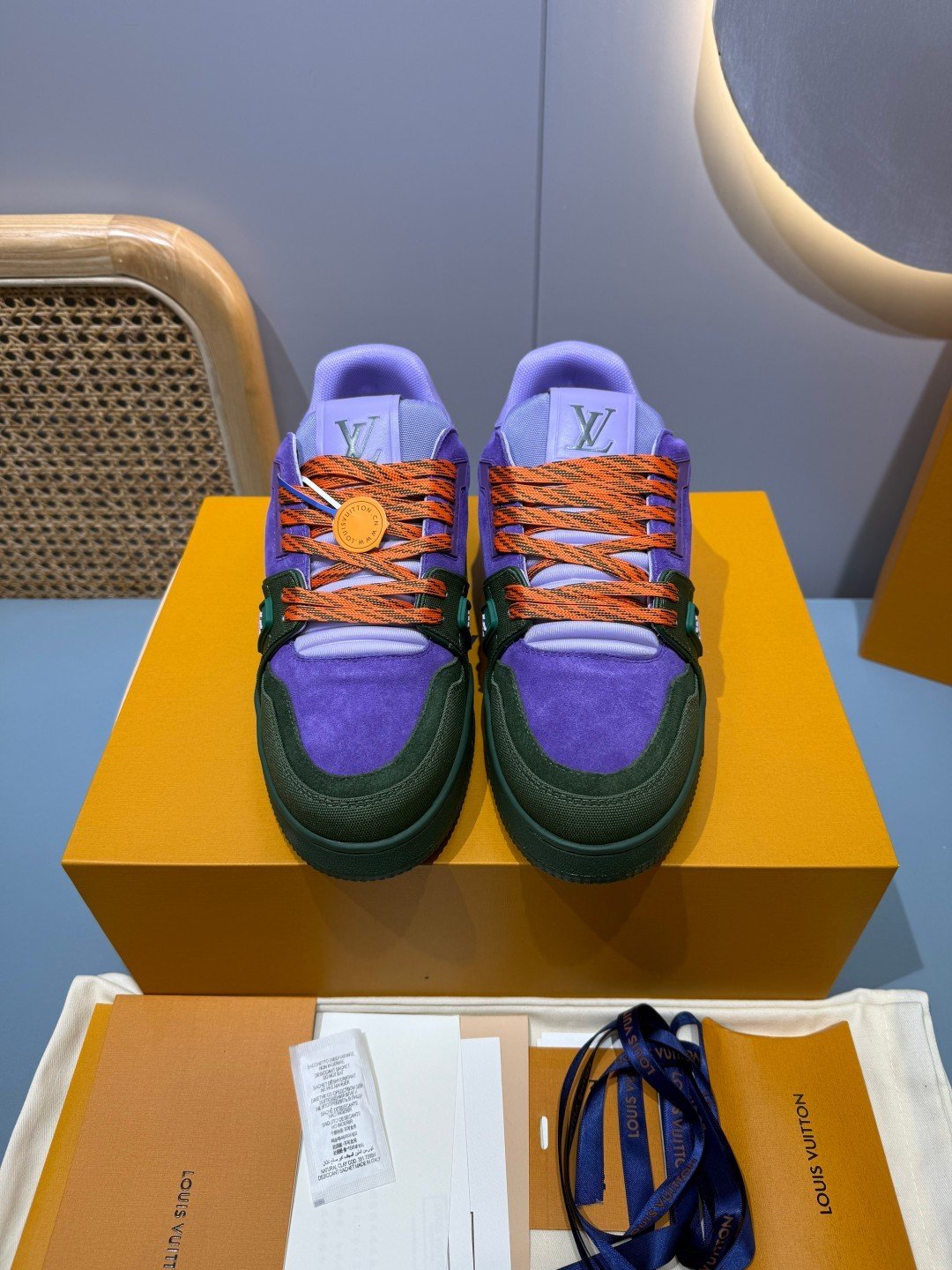 Sneakers Trainer 'Violet Vert' — vue 2