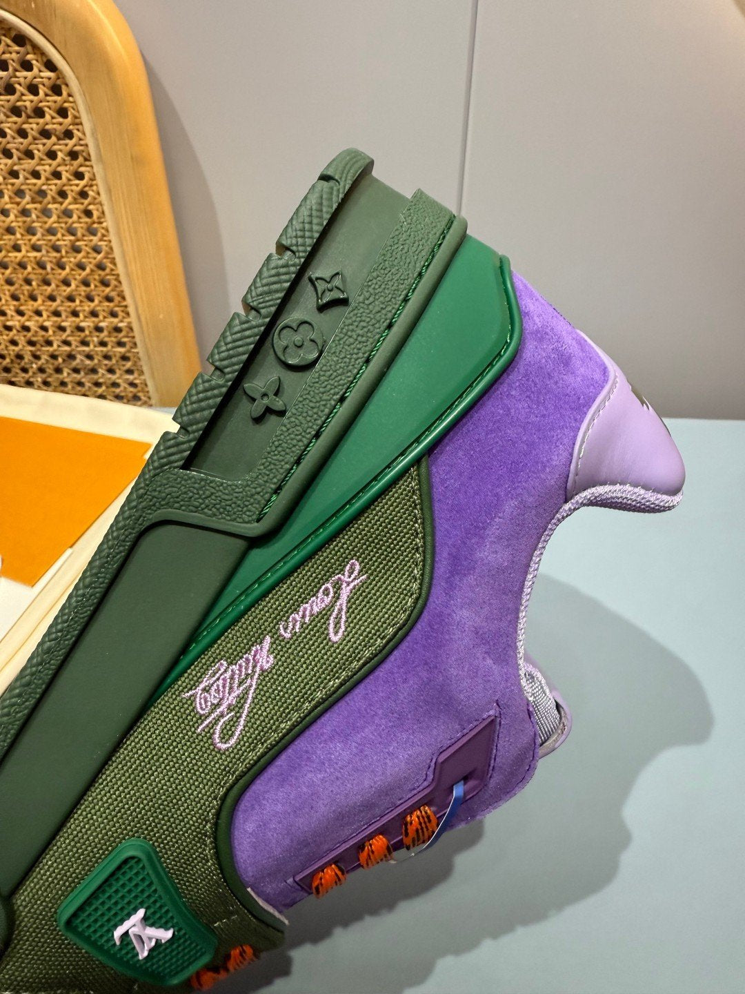 Sneakers Trainer 'Violet Vert' — vue 12