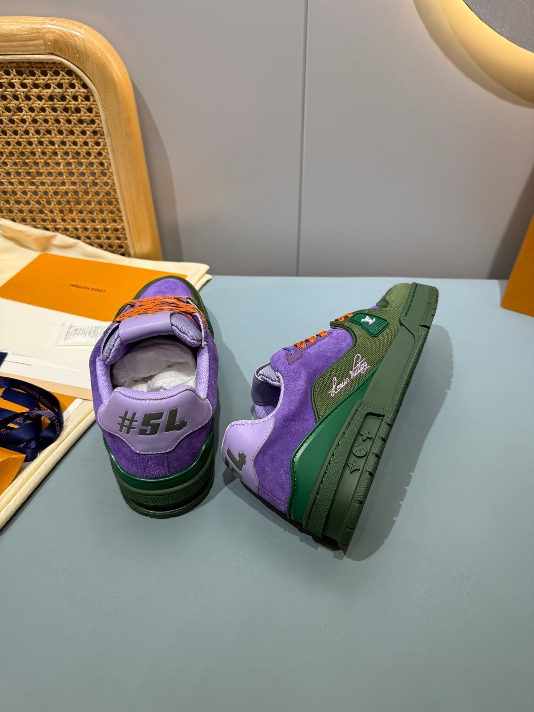 Sneakers Trainer 'Violet Vert' — vue 24