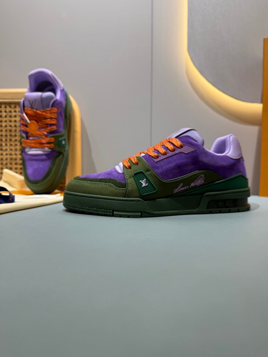 Sneakers Trainer 'Violet Vert' — vue 25