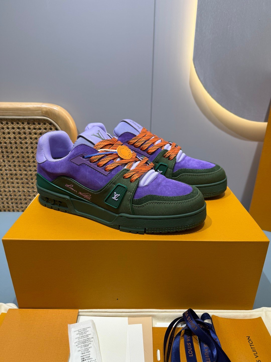Sneakers Trainer 'Violet Vert' — vue 28