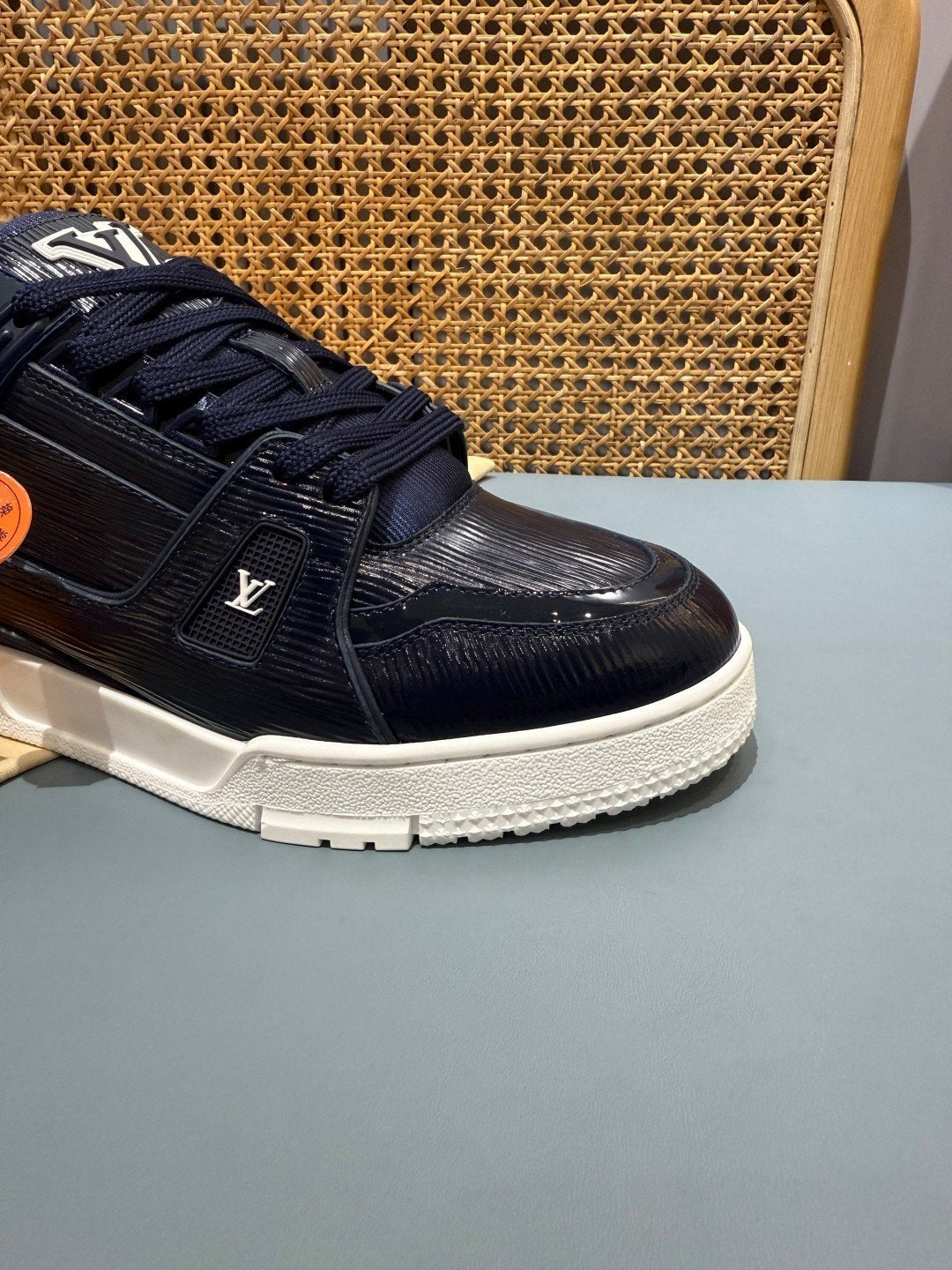 Sneakers Trainer 'Bleu Marine Verni' — vue 13