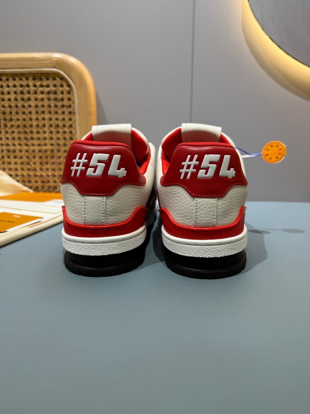 Sneakers Trainer 'Blanc Rouge Bordeaux' — vue 21